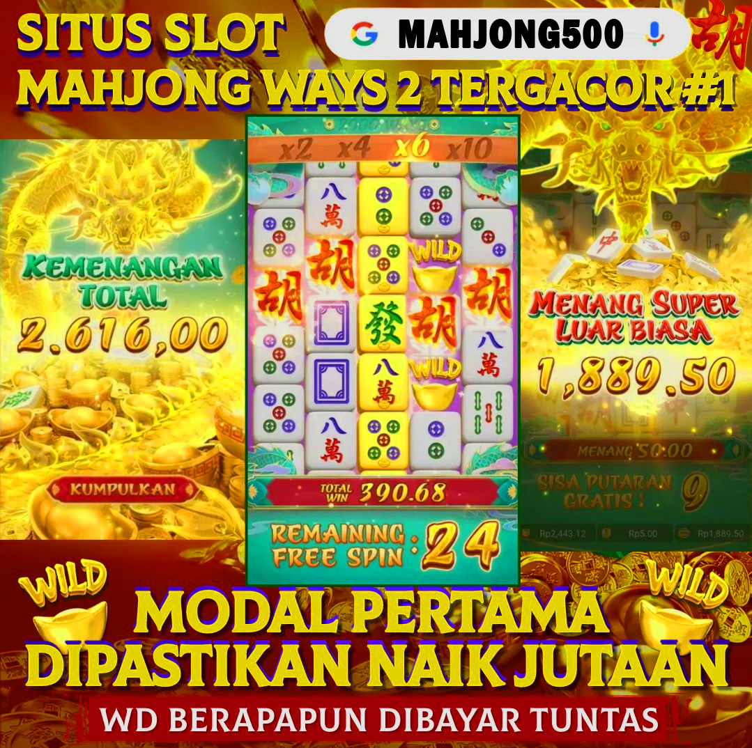 Mahjong500 🧐 Agen Slot Mahjong Ways Dengan Jaminan Perkalian 100 500 1000